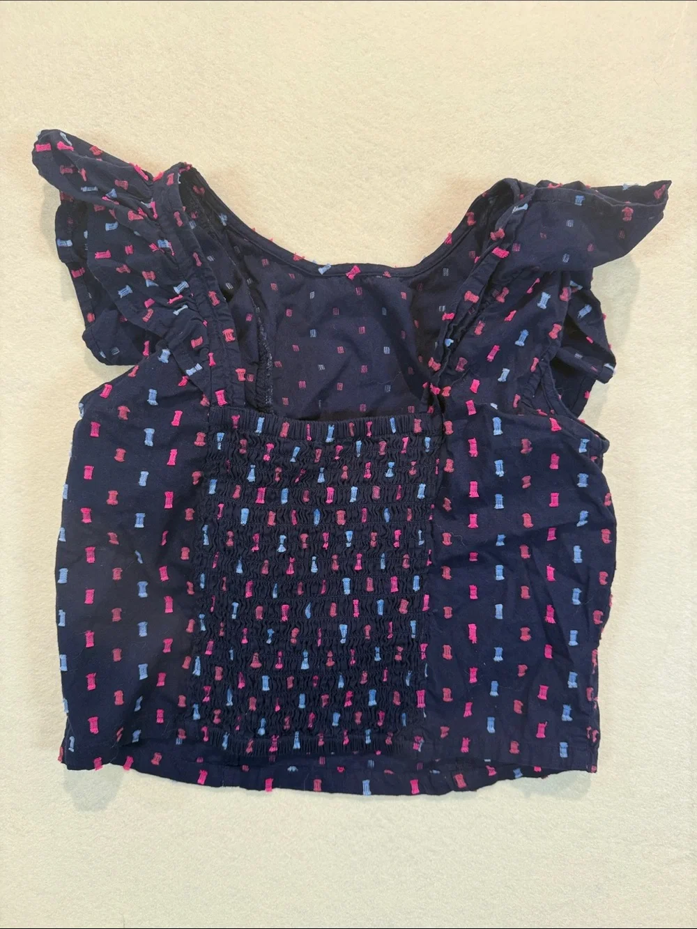GAP Kids Navy Flutter Sleeve Crop Top (Sz XL) Skirt (Sz L) Set WW